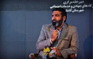 تصویر شاخص حسین یکتا در جمع بسیجیان کاشان